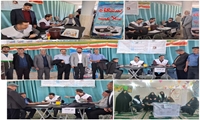 میز خدمت شبکه بهداشت و درمان شهرستان کیار در ششمین روز از دهه مبارک فجر